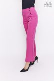 CINNIA High-rised wide-leg buttoned palazzo trousers pink