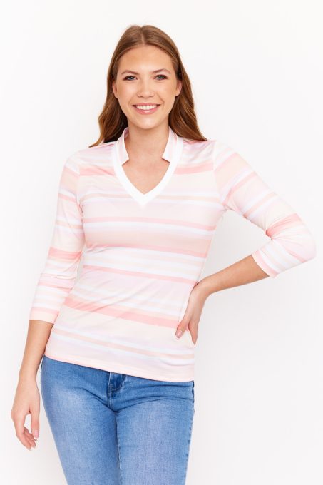 PAMPLONA V-neck top with details