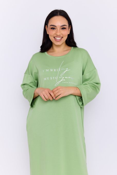 Sigillia printed women's dress – cut-hem midi dress with button details