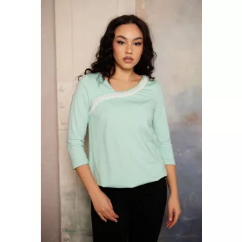    ROZENNE női tunika,asszimetrikus,gumis aljú tunika,zöld,XXL,Tara x Viktori, Curve Fashion
