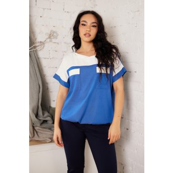   Kyda women's tunic with T-shaped sleeves, pocket details and elastic hem