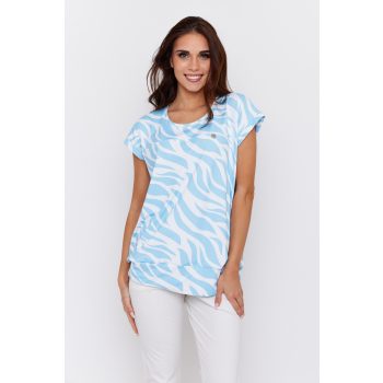   Lia women's tunic with T-shaped sleeves, abstract pattern and relaxed fit