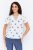 Helen Women’s V-Neck Elastic Hem Blouse – Short Sleeve Top