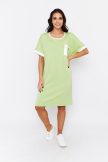 Karin relaxed-fit women's dress with contrast details and pocket