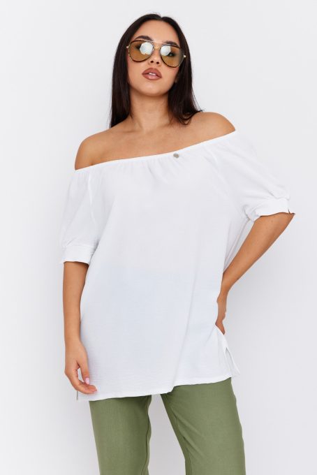 Agnella off-shoulder relaxed-fit women's tunic