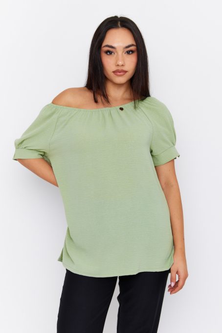 Agnella off-shoulder relaxed-fit women's tunic