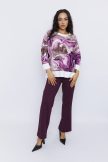 BERTINA női felső passzés aljú és ujjú –mintás,XL,Tara X Viktori,Curve Fashion