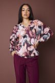 CHANTIL női felső – V-nyakú, passzés ujjú, bővebb szabású,mintás,M,Tara x Viktori,Curve Kollekció