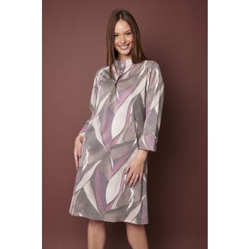 MOLLIE turtleneck tunic dress – patterned, buttoned women