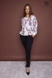 MARY női blúz – mintás, környakas, gumis aljú blúz,S-M,Tara X Viktori,Curve Kollekció