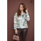 LILLY női blúz– mintás, környakas, gumis aljú blúz,mintás,L-XL,Tara X Viktori,Curve Kollekció
