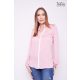 DETTINA Collared and panelled, side-slit tunic/blouse light pink