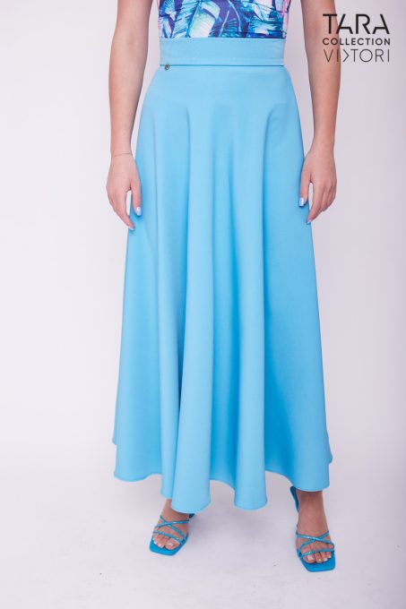 FEMME A-line long skirt light blue