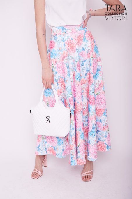 FEMME A-line long skirt floral print