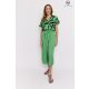 BERYL Palazzo trousers with drawstring waistline green