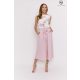 Tara Collection Női nadrág BERYL bővebb világos rózsaszín, L, szövött krepp