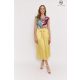 BERYL Palazzo trousers with drawstring waistline yellow
