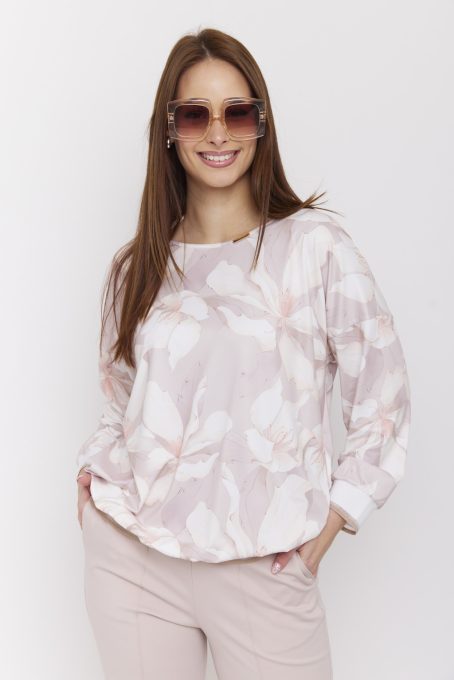 ANOUSHKA női felső, környakas,passzés aljú,mintás,S-M,Tara X Viktori,Curve Fashion