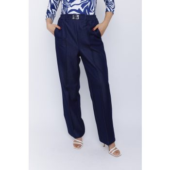   SPENCER women’s wide leg trousers – elastic waist, front seam detail