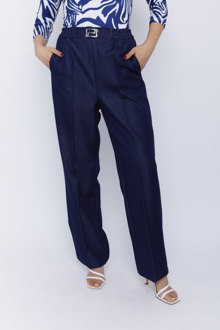 SPENCER women’s wide leg trousers – elastic waist, front seam detail