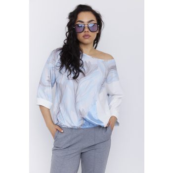   JENINE női felső – T-ujjú, gumis aljú fazon,mintás,L-XL,Tara X Viktori, CURVE