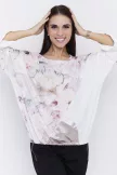 JENINE női felső – T-ujjú, gumis aljú fazon,mintás,L-XL,Tara X Viktori, CURVE