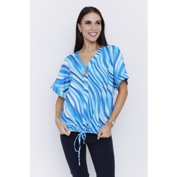   FREJA women’s tunic – curved front design with drawstring hem