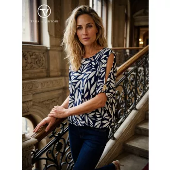  EMMY women’s tunic – cut sleeve, elastic hem, elegant style