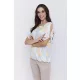 EMMY női blúz – vágott ujjú, gumis aljú,M,mintás,CURVE Kollekció