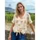 JULINE női tunika kötős aljú V-nyakú elegáns fazon,L-XL,CURVE Kollekció