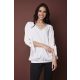 ALIN megkötős ujjú, V nyakú, passzés, felső,fehér,XXL,Tara X Viktori