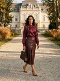 AMARA női tunika – állógalléros, gumis aljú, díszgombos fazon,S-M,mintás,CURVE Kollekció
