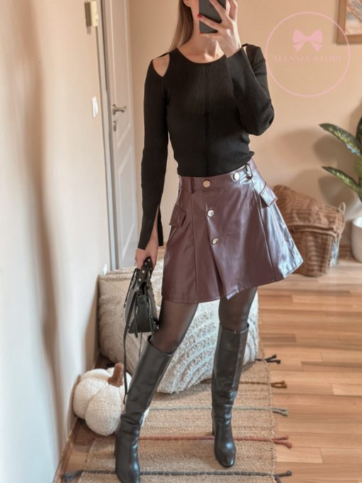 Berna műbőr szoknya 