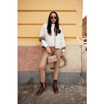 Elsa műbőr bolyhos szűk cicanadrág,XS/S