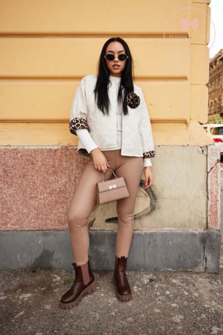 Elsa műbőr bolyhos szűk cicanadrág,L/XL