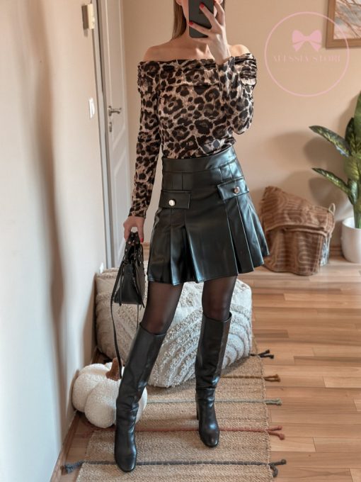 Berna műbőr szoknya 